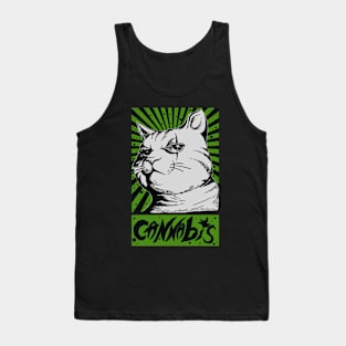 Cat cannabis Tank Top